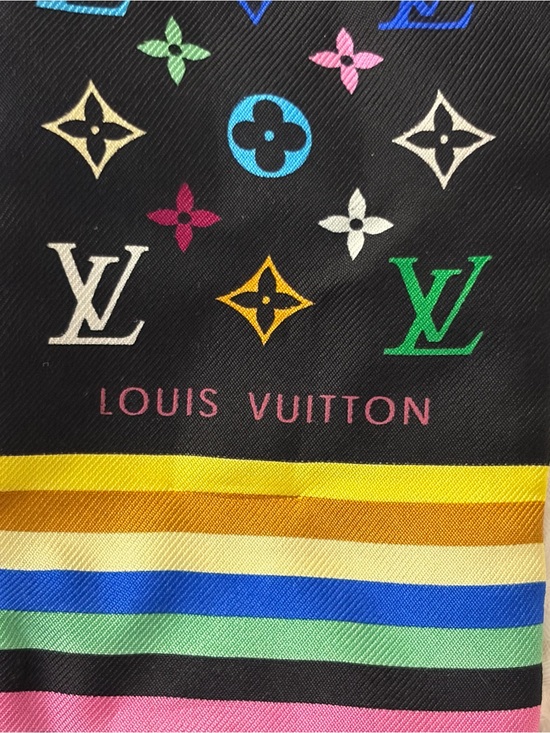 Louis Vuitton Monogram Multicolore Bandeau Scarf Silk Takashi Murakami Y2K main image 2